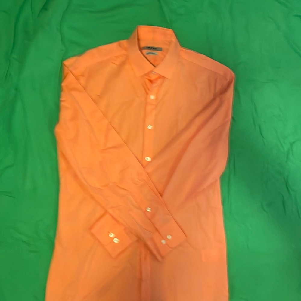 Dkny salmon dress shirt button down size 15 30/32